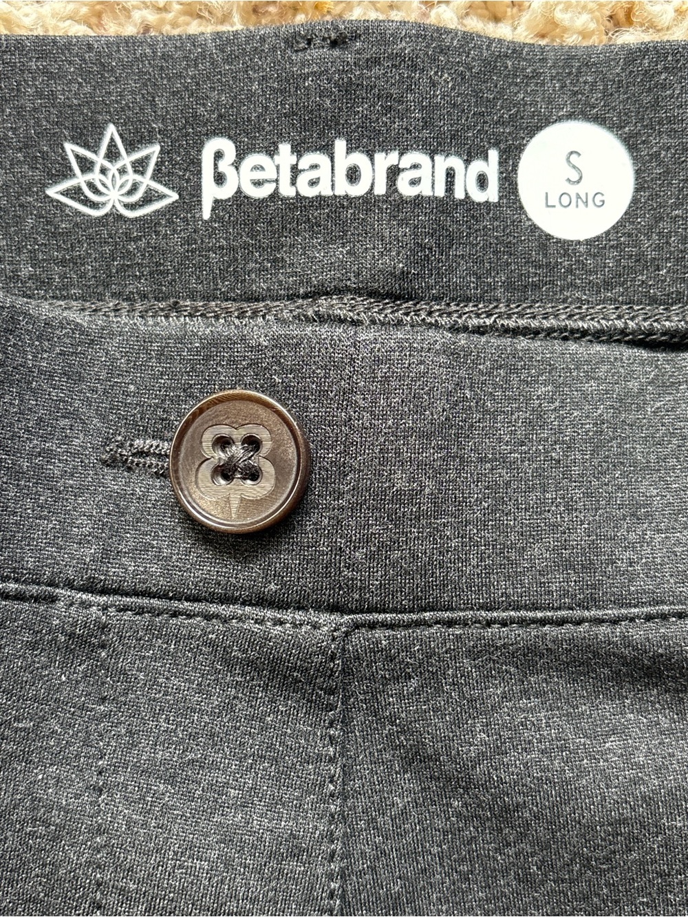 BETABRAND Dress Pant Yoga Pants Bootcut Ponte Stretch Pull-On Charcoal Sz S Long - Picture 6 of 9